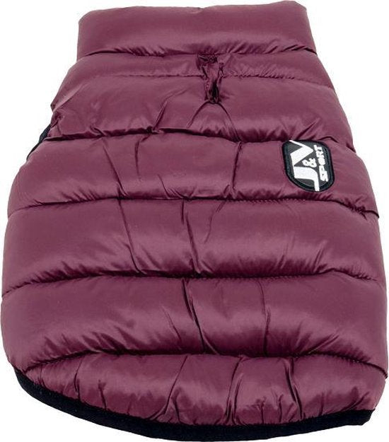 Jack&Vanilla hondenjas - bodywarmer - wind en waterdicht - maat XL - 45cm - paars/bordeaux - hondenbodywarmer