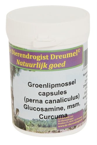 Dierendrogist Groenlipmossel Met Glucosamine / Msm / Curcuma