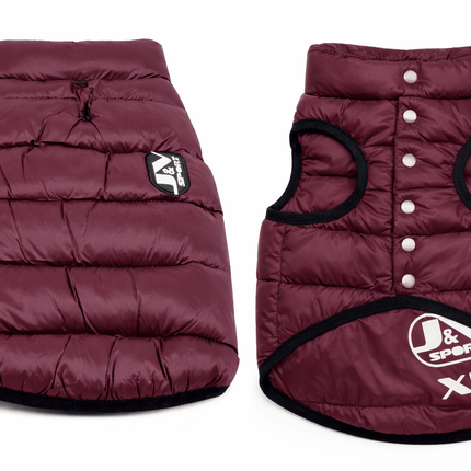 Jack&Vanilla hondenjas - bodywarmer - wind en waterdicht - maat XL - 45cm - paars/bordeaux - hondenbodywarmer
