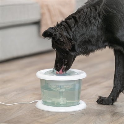 Trixie Drinkfontein Bubble Stream Blauw / Wit