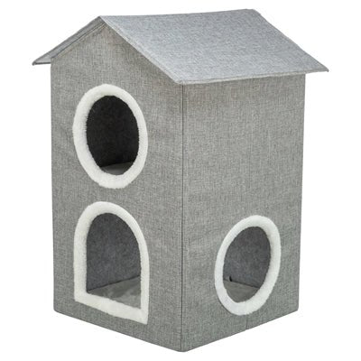 Trixie Kattenmand / Kattenhuis Nora Soft 2 Verdriepingen Lichtgrijs