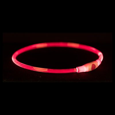 Trixie Lichtgevende Halsband Usb Flash Light Oplaadbaar Tpu Rood