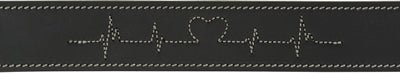 Trixie Rustic Vetleer Halsband Hond Heartbeat Zwart
