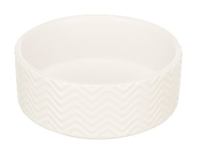 Trixie Voerbak / Drinkbak Wave Keramiek Wit