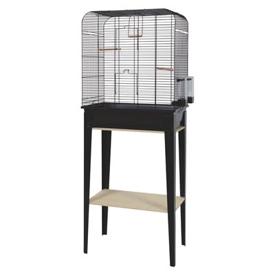 Zolux Vogelkooi Chic Loft Met Meubel Zwart